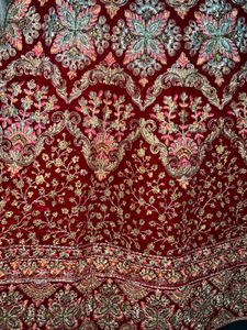 Elegant Maroon Velvet Lehenga Skirt