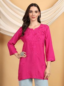 Short Chikankari kurti