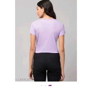 Cute Purple V-Neck Top