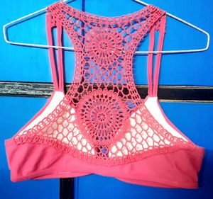 New Imported Swimwear Pink Padded Bra