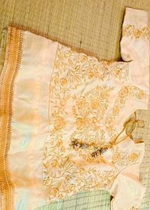Green &amp; Gold Lehenga Choli Set