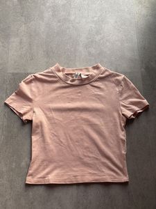 Baby pink fitted crop top