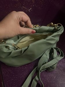 Chic Handbag with Chain Detail