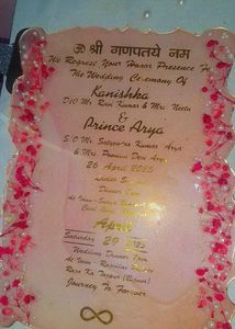 Resin Wedding Invitations Card Customized