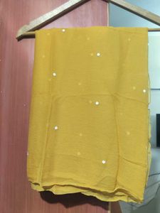 Bunaai Yellow White Block Print Suit Set