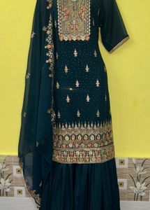 Elegant Embroidered Sharara Suit