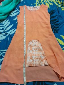 Designer Peach Colour Dress