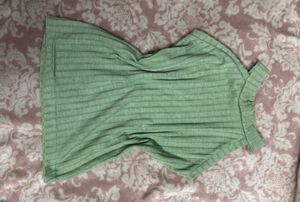 Sage Green Ribbed Top