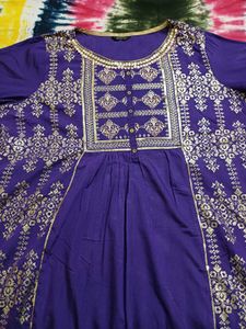 Aurelia Purple Printed Kurta