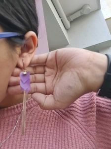 Purple Long Earings