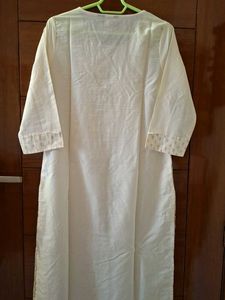 Embroidered White Kurta