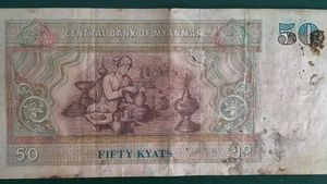 Vintage Myanmar 50 Kyats Banknote