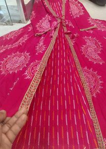 Two layer style anarkali kurti Set In 2 Colour