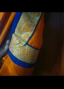 Offer 💥Festive Saree &amp; Blouse 🌟🧡💙🌟