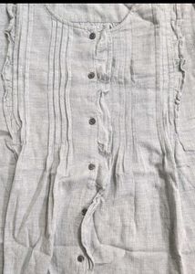 M&amp;S Collection Gray Button Down Top