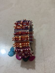 Colorful Beaded Bangle Bracelet