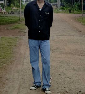 Black Dobby Handmade Resort Shirt By Akaar Taro