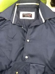 Two Party Wear Shirts With Slim Fit In Black And Dark Blue Colours