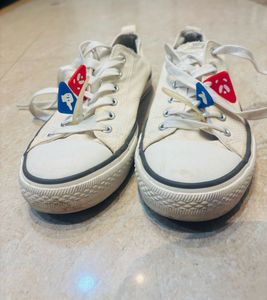 Kook N Keech Off White Converse Like Sneakers