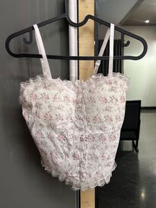 lace corset-style cami top