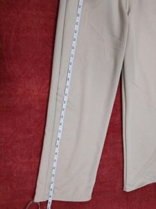 Elegant Beige Wide Leg Trousers (B)