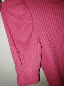 Pink Puff Sleeve Top