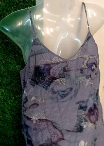Abstract Print Silk Top