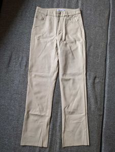Zara faux leather slit hem pants