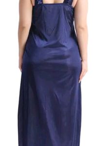 Blue Colour Nighty Two Piece Set