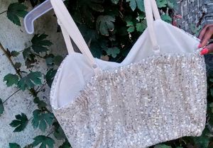 Sequin Embellished Cropped Top