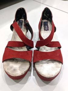 Maroon Wedge Heels