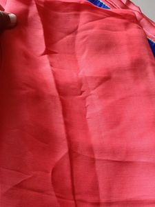 Peach Embroidered Saree