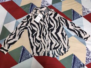 Animal Print Loose Fit Shirt
