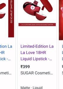 ♥️ ❤️Combo Of Sugar Liquid Lipstick And Lip Balm
