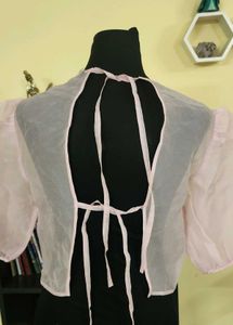 Sheer Puff Sleeve Top