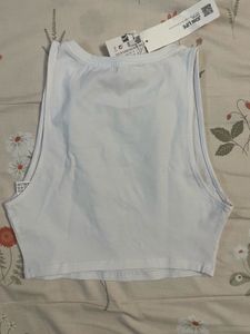 ZARA plain white tank top