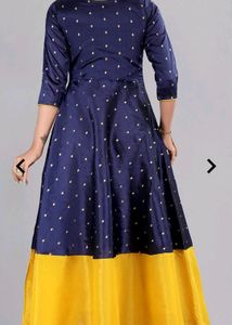 Printed Gown Fit And Flare Dress