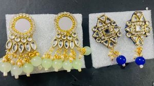 Hand Made Fancy Earrings 1 Pair Combo
