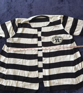Striped Open-Front Top