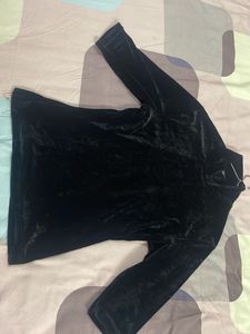 Elegant Black Velvet Top