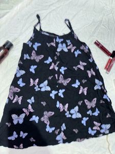 Butterfly Print Black Cami Top