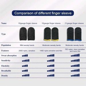 Pack of 4 Mobile Gaming Finger Sleeves