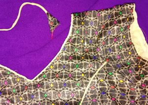 Brand New Black With Multicoloured Padded Readymad