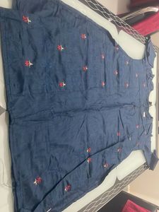 Straight Navy Blue Kurta