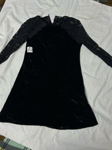 Elegant Black Velvet Dress