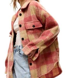 SAVANA Pink Plaid Coat/ Jacket