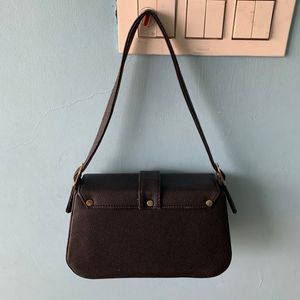 Black Solid Shoulder Bag