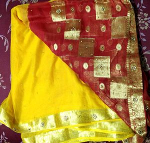 Red & Yellow Sari