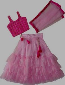 Cute Pink Lehenga Choli Set