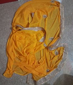 Yellow Embellished Saree